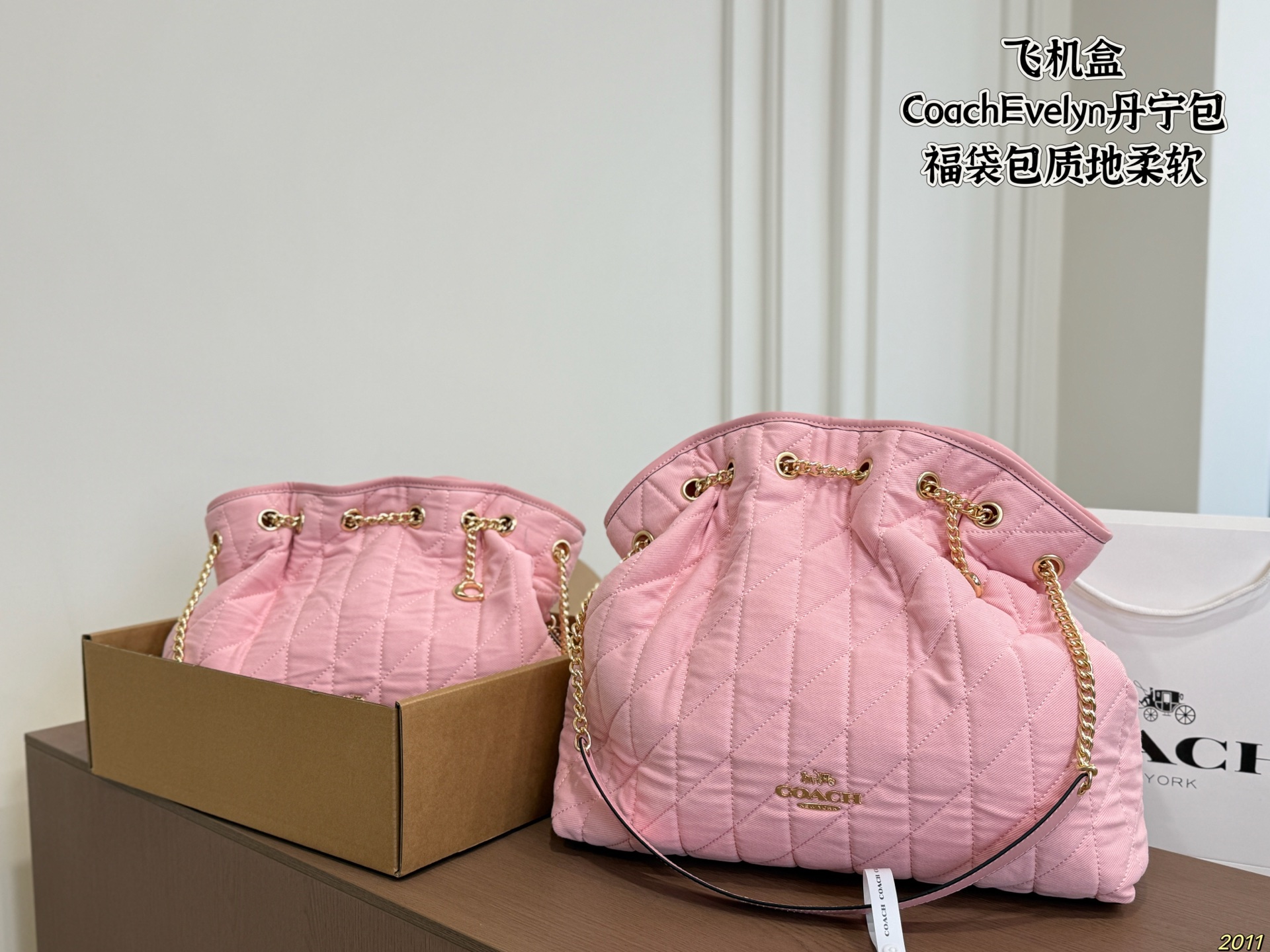 Coach Evelyn Denim Lucky Bag - Image 1