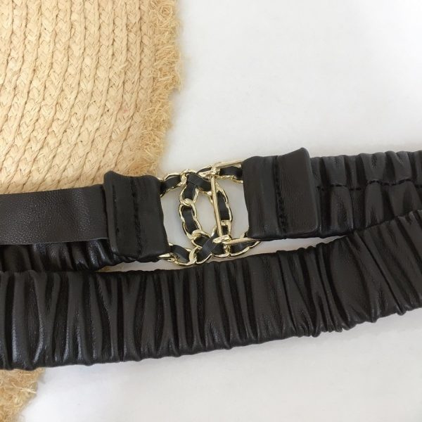 Chanel Belt With Double C Buckle Black Gold-Tone Metal and Strass Women Belt 30MM