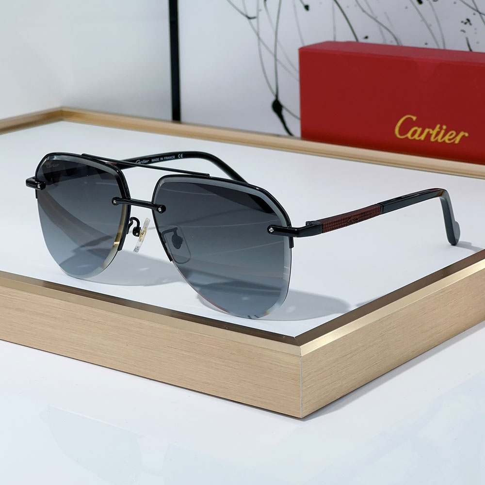 Cartier Color Matching Metal irregularity Sunglasses Top quality - Image 5