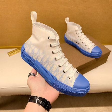Dior B23 Low Top Logo Oblique Gradient Blue Canvas - Image 1