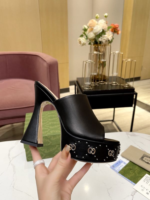 Gucci GG platform mules