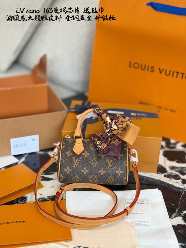 LV Nano Speedy Bag With Scarf