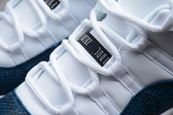 Air Jordan 11 Low Blue Snakeskin CD6846-102 - Image 8