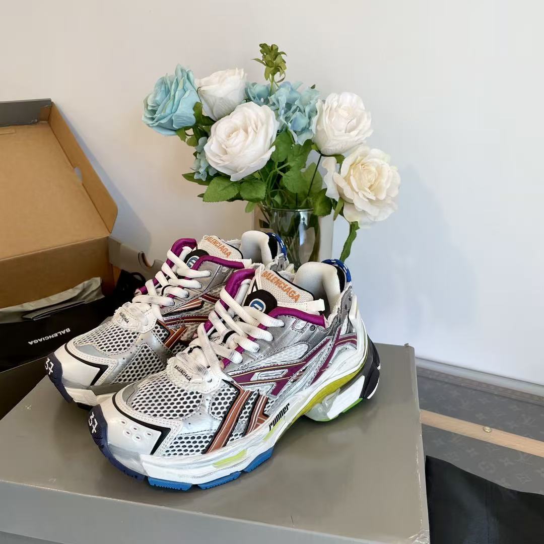 Balenciaga Multicolor Runner Sneakers - Image 2