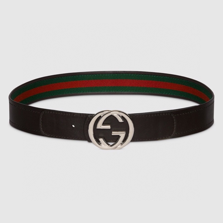 Gucci Reversible Belt with Interlocking G Buckle - Image 1