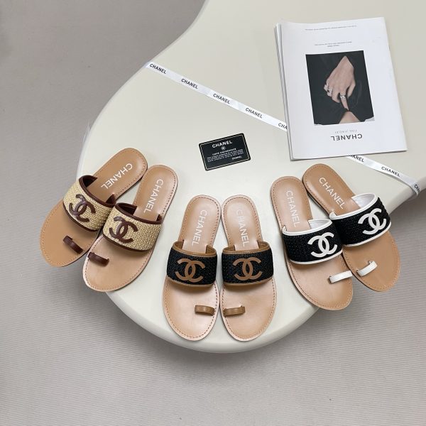 Chanel 26P Woven Thong Sandals