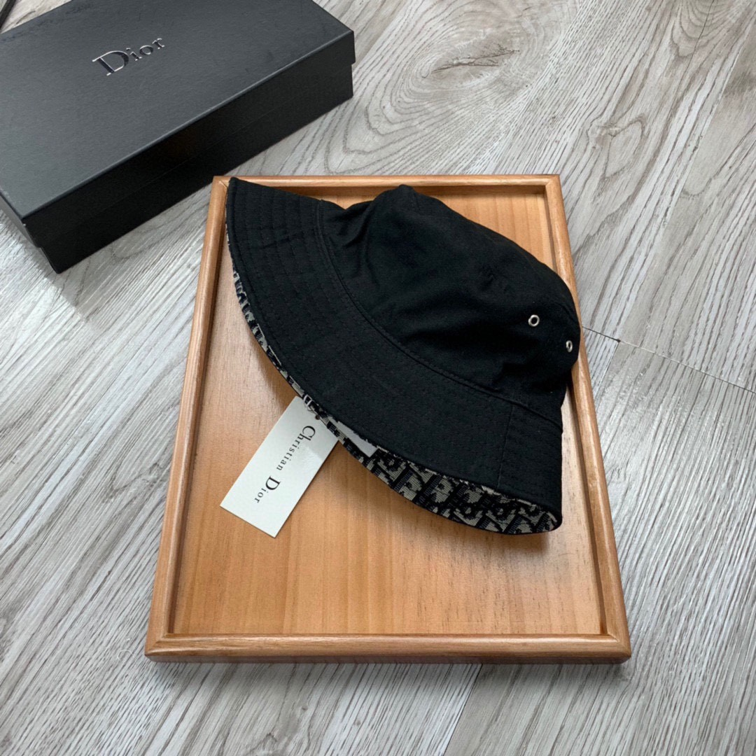 Dior Double Sided Cotton Printed Fisherman's Hat Sunhat - Image 2