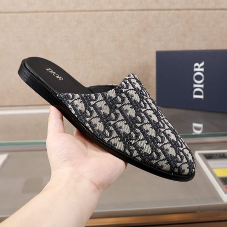 Dior Oblique B28 Embroidered Canvas Men Mules - Image 4