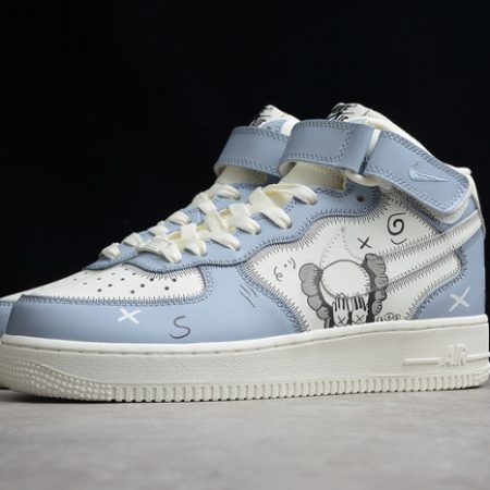 Kaws x Nike Air Force 1 07 Mid White Blue Black CW2308-211 - Image 12