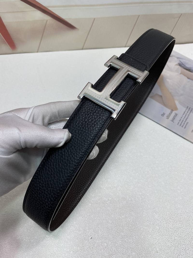 Hermes H Striee Belt Buckle & Reversible Black For Women, Women Belt 380MM - Image 3
