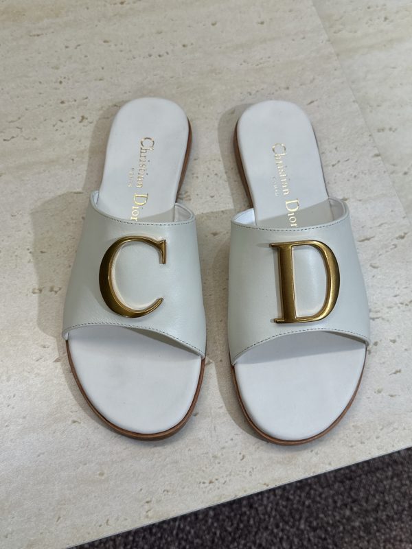 Dior CD Logo Slides Sandals
