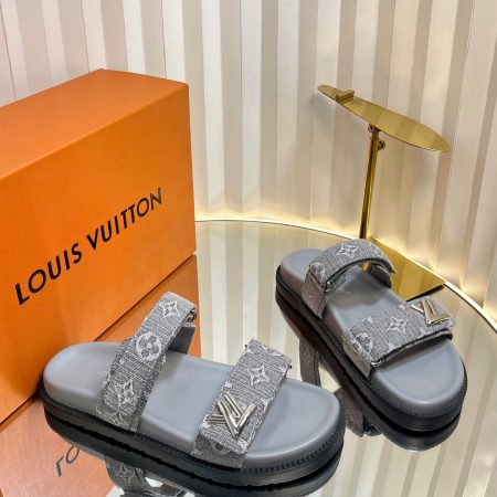 LV Sunset Flat Comfort Sandals in Monogram Canvas - Image 9