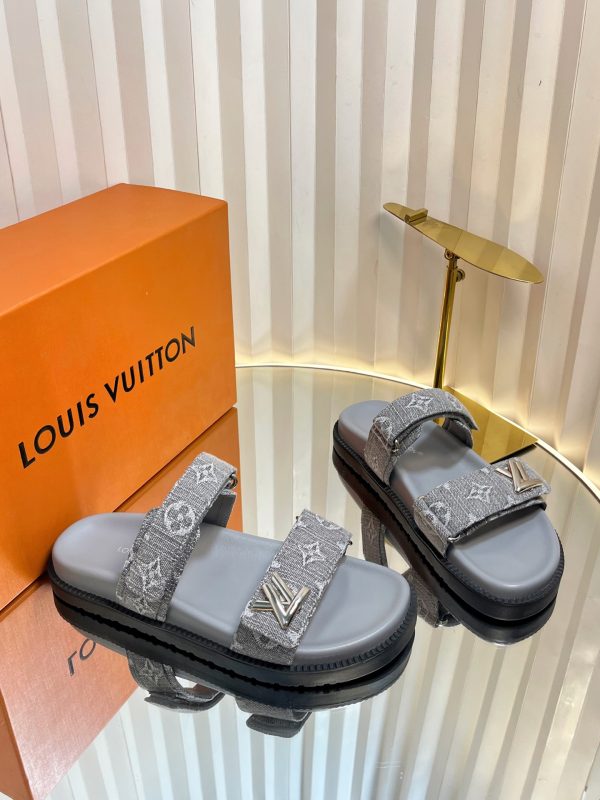 LV Sunset Flat Comfort Sandals in Monogram Canvas