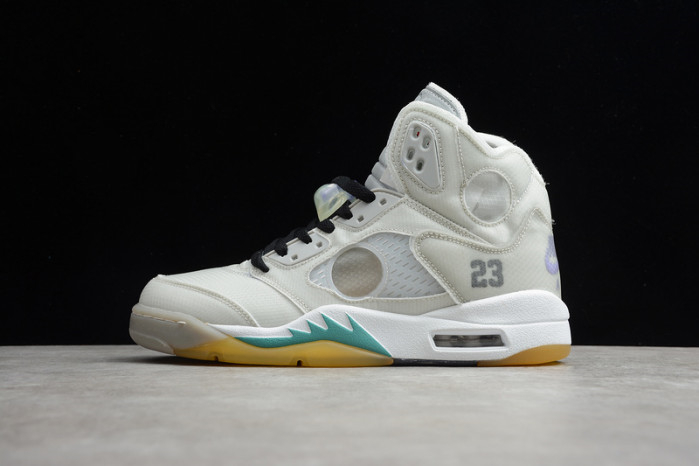 Off-White Air Jordan 5 white green purple CT8480-105 - Image 2