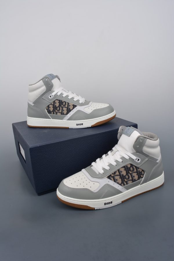 Dior B27 Sneakers High-Top Gray (AAA High Quality Version)