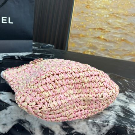 Chanel 23P Chain-Handled Woven Bag - Image 11