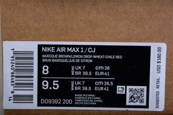 TRAVIS SCOTT X NIKE AIR MAX 1 DO9392-200