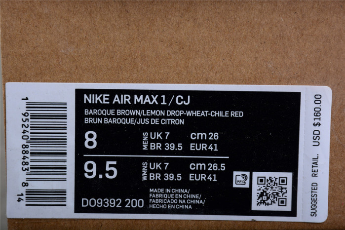 TRAVIS SCOTT X NIKE AIR MAX 1 DO9392-200 - Image 17