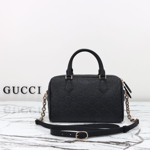 Gucci GG Emblem Medium Boston Black