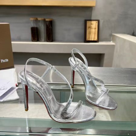 Christian Louboutin Rosalie Heels Silver - Image 4
