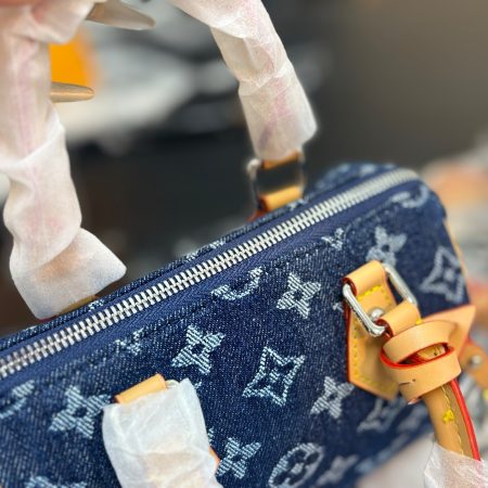 LV Denim Pillow Bag - Image 7
