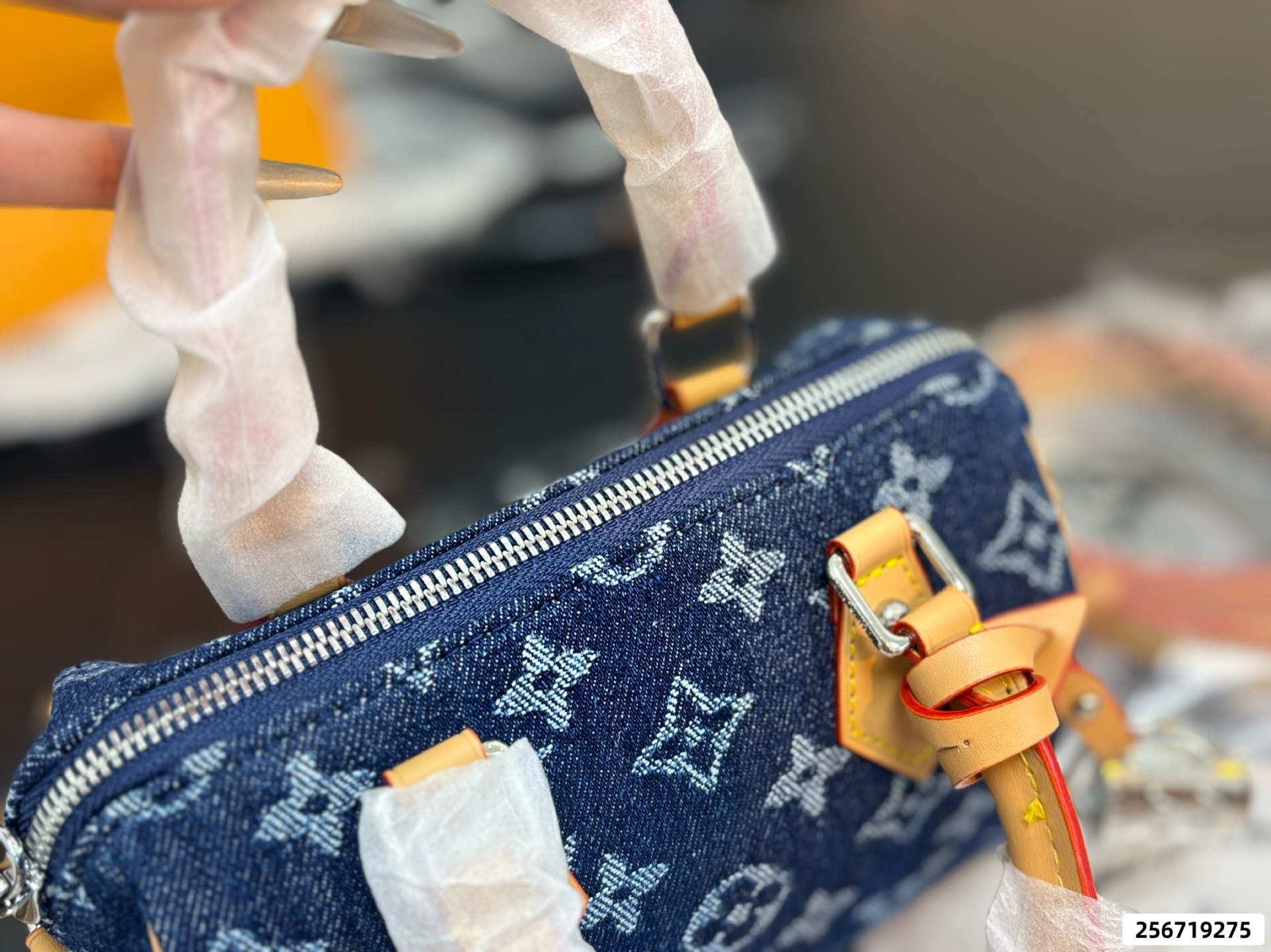 LV Denim Pillow Bag - Image 7