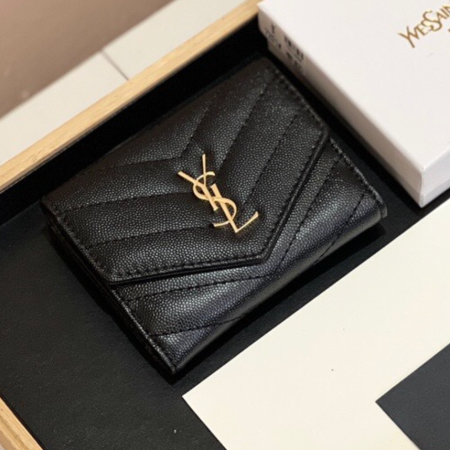 YSL Classic Button Card Holder & Coin Wallet - Image 2