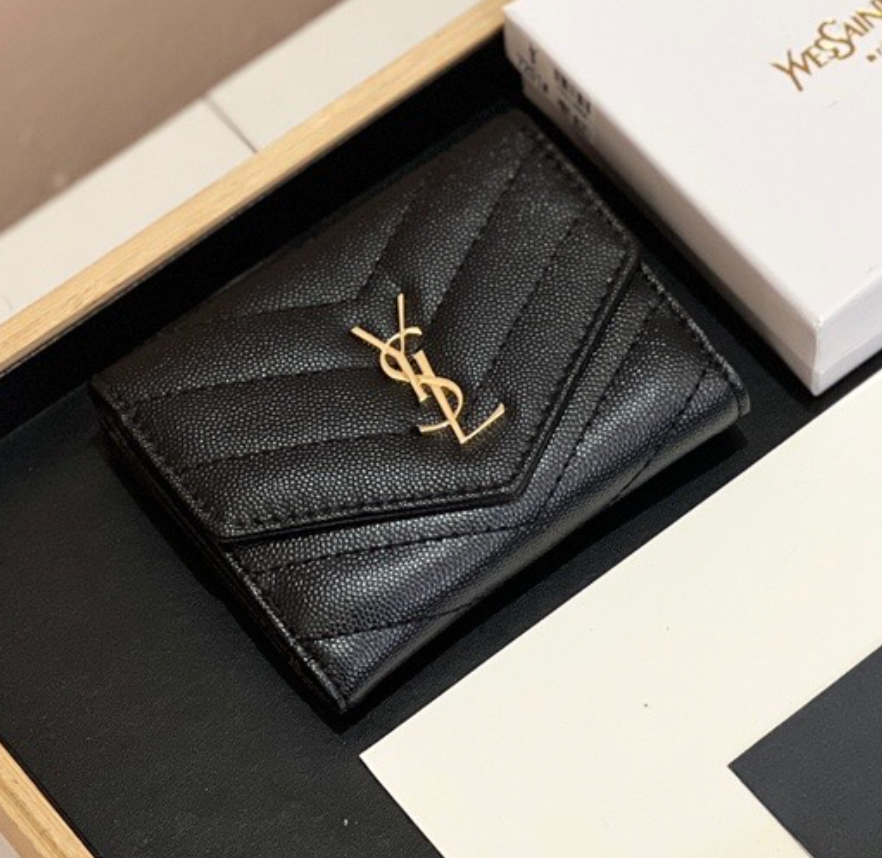 YSL Classic Button Card Holder & Coin Wallet - Image 2