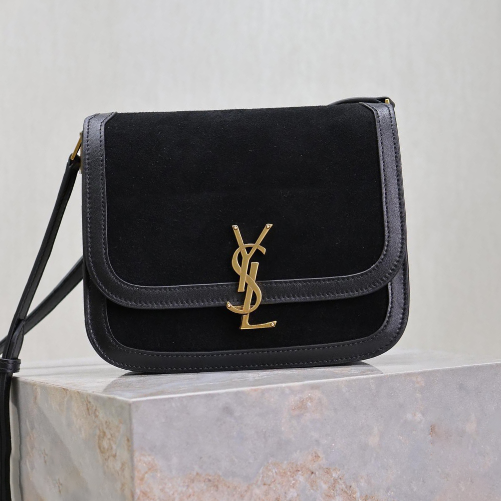 Saint Laurent YSL Brown Solferino Medium Suede Shoulder Bag - Image 4