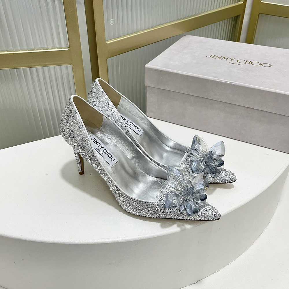 Jimmy Choo Allure Crystal Point Slide Sandal - Image 4