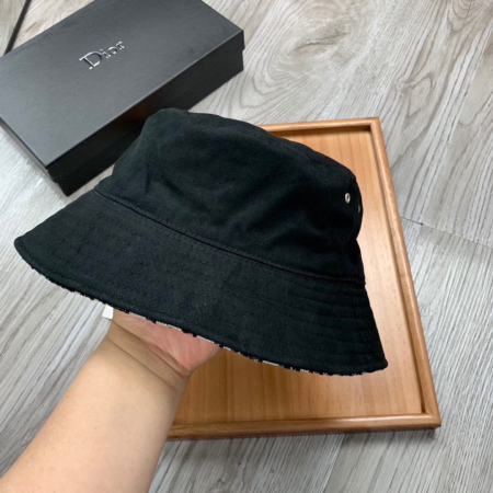 Dior Double Sided Cotton Printed Fisherman's Hat Sunhat - Image 4