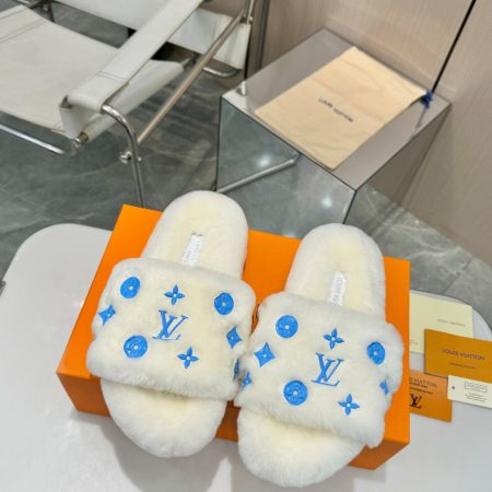LV Fuzzy Slippers - Image 4