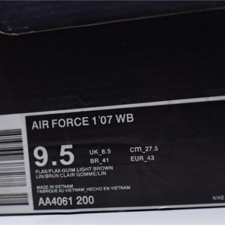 Nike Air Force 1 07 WB Flax/Flax-Gum Wheat Basketball Shoes AA4061-200 - Image 7