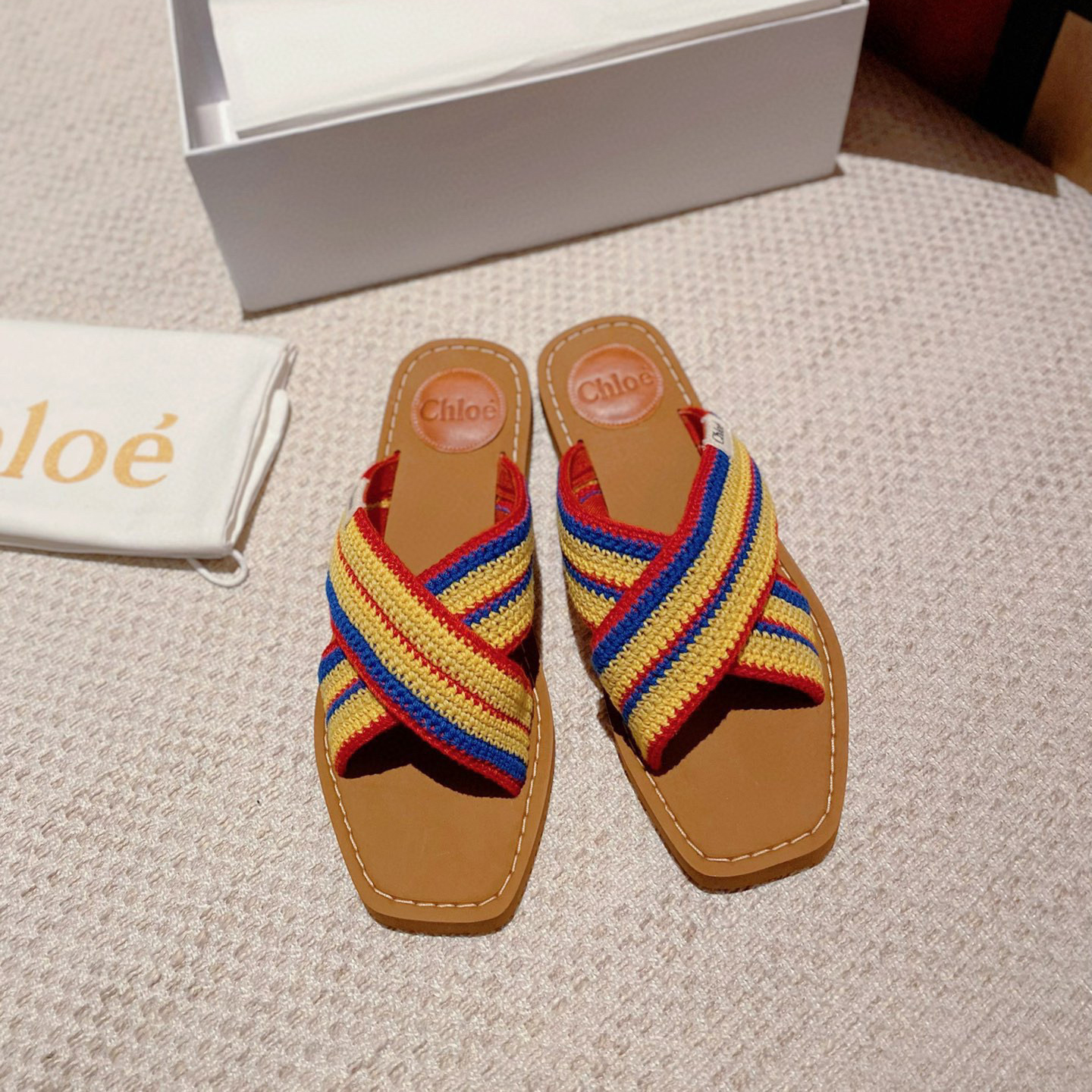 Chloe Woody Polyester Goes With Everything Shoes Sandal - Image 3