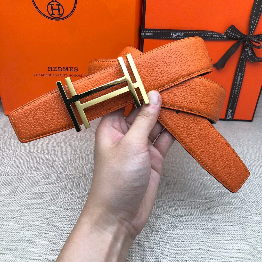 Hermes H Belt Buckle & Reversible Brown For Women, Women Belt 380MM - Image 4