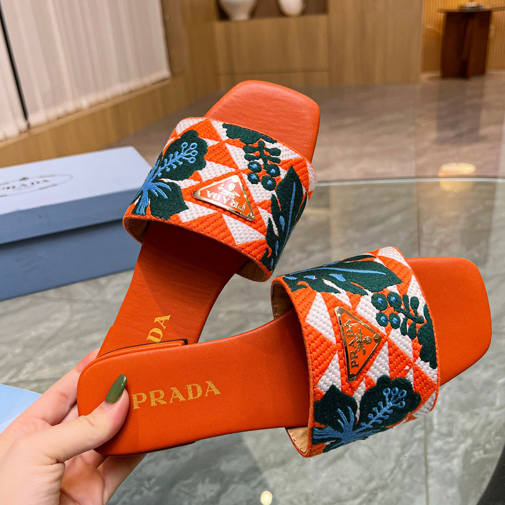 Prada Open-toed Flip-flops With Round Heads Slide Sandal - Image 3