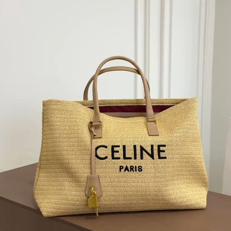 Céline Straw Tote Bag - Image 2