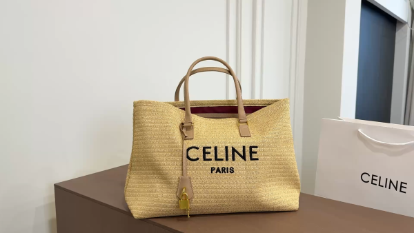 Céline Straw Tote Bag