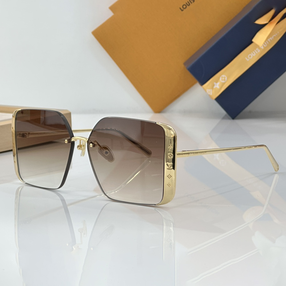LV Lrregular Metal Frame Sunglasses Top Quality - Image 3
