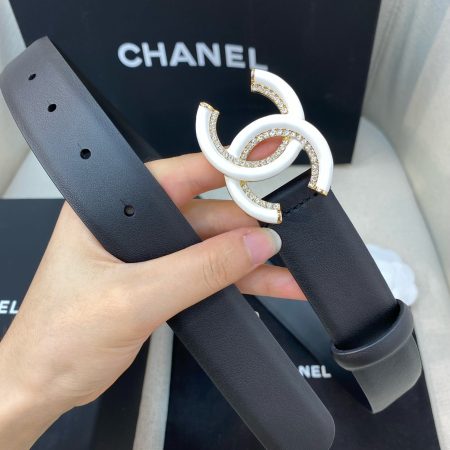 Chanel Belt With Double C Buckle Black Women Belt 30MM - Image 5