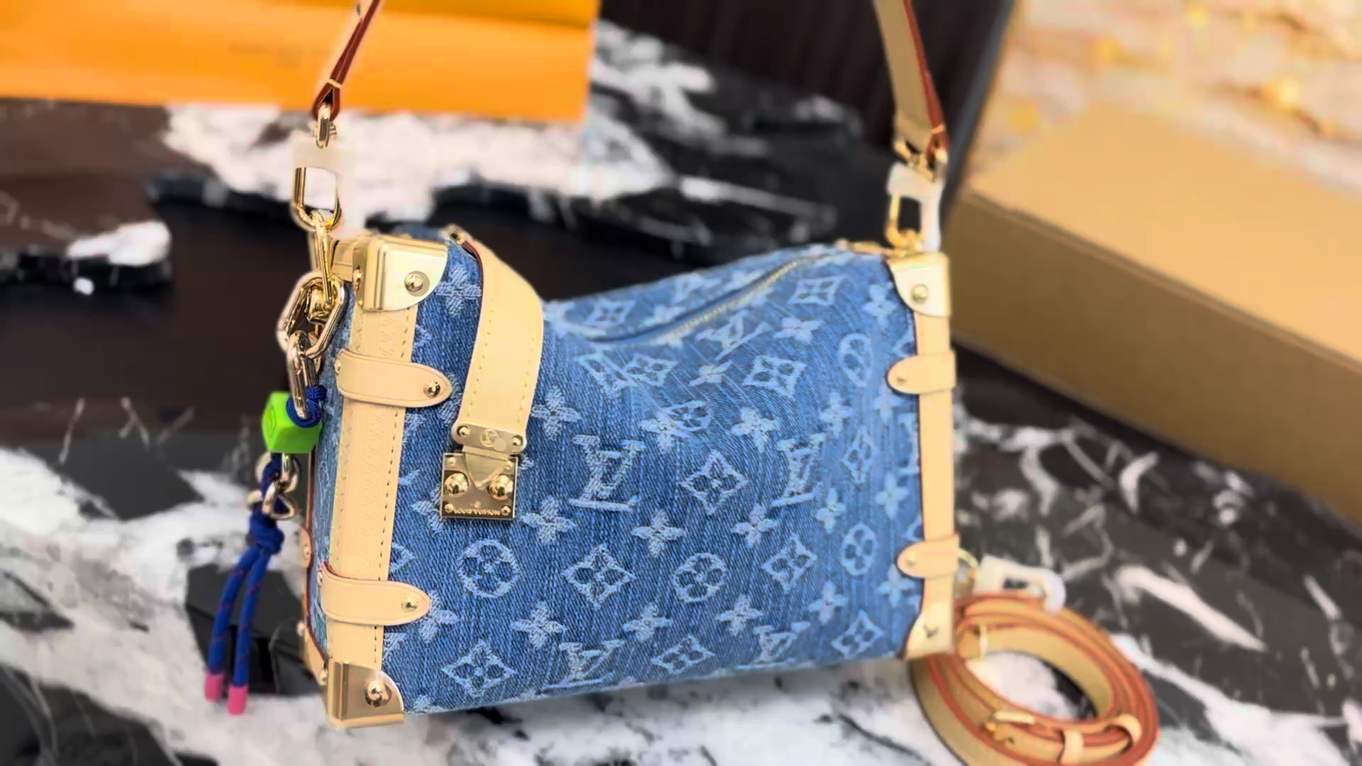 LV 25 Trunk Denim Bag - Image 2