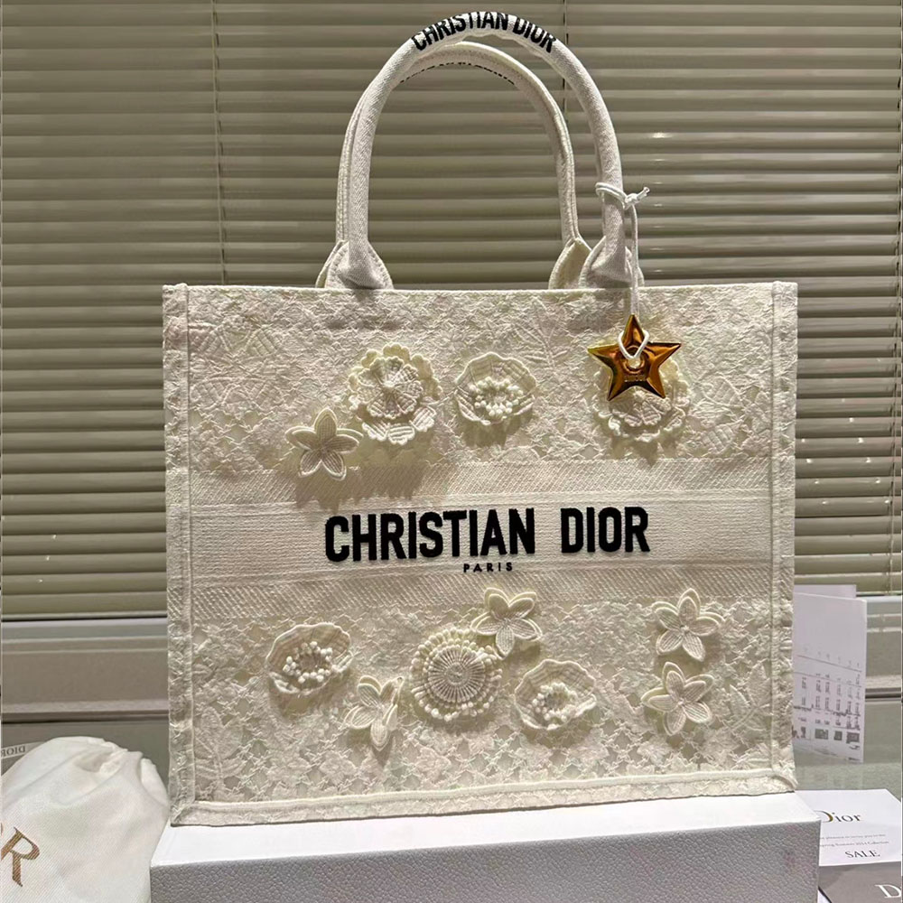 Dior Book Tote D-Lace Macrame Bag - Image 7