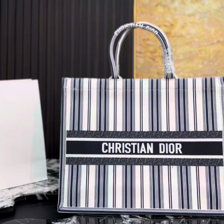 Dior Striped Tote Bag