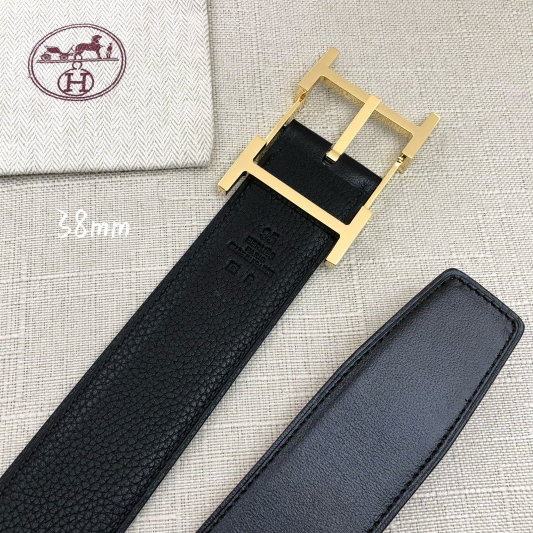 Hermes H Belt Buckle & Reversible Black For Women, Women Belt 380MM - Image 5