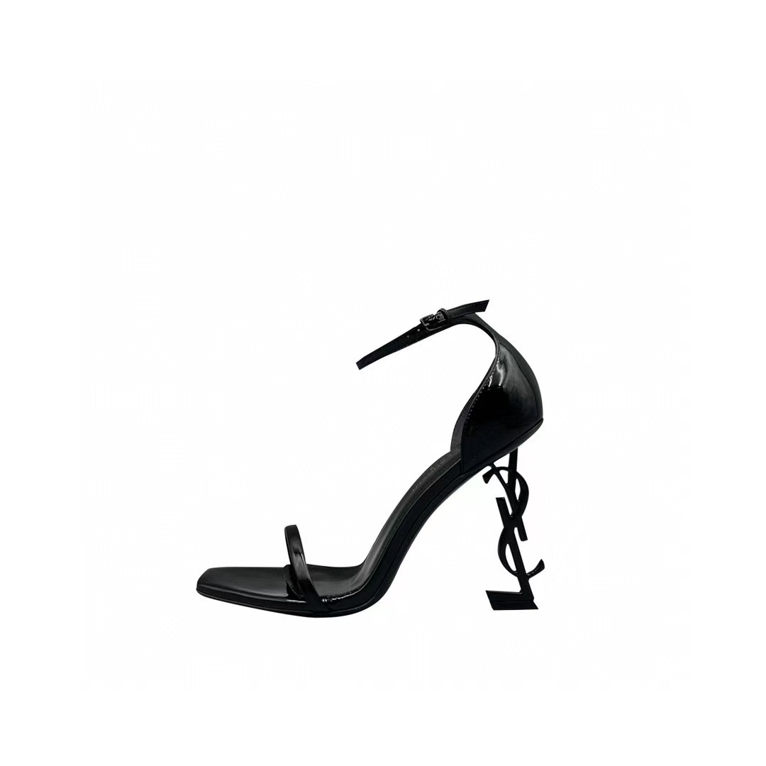 Saint Laurent Patent Leather Block Heel Pumps - Image 1