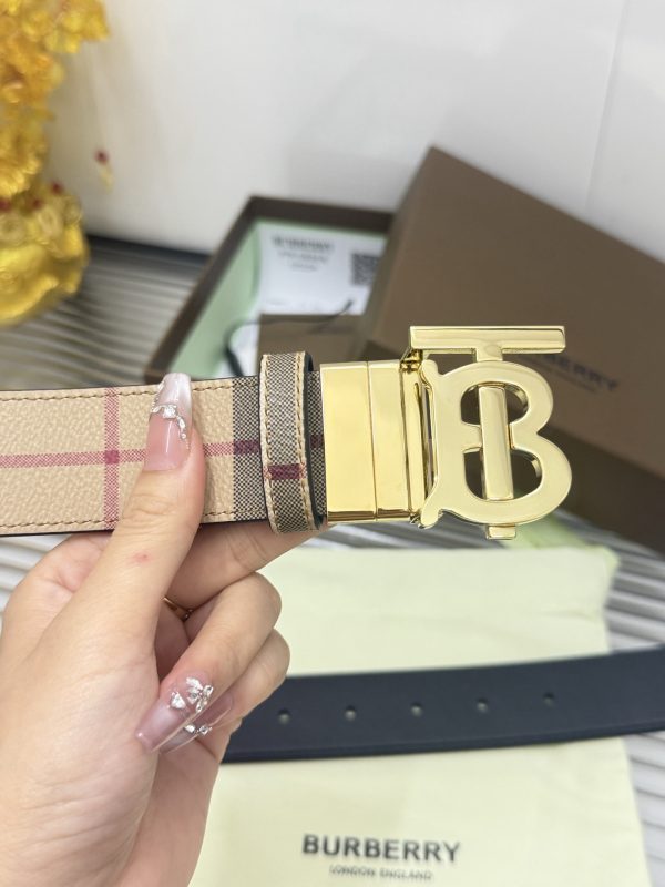 Burberry Reversible Check TB Belt 35MM Top Quality