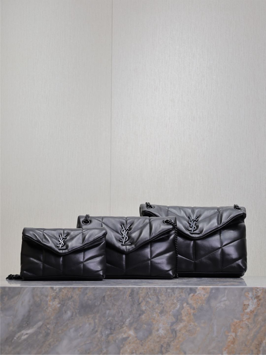 YSL Loulou Puffer Bag with Black Hardware S/M/L - Image 1