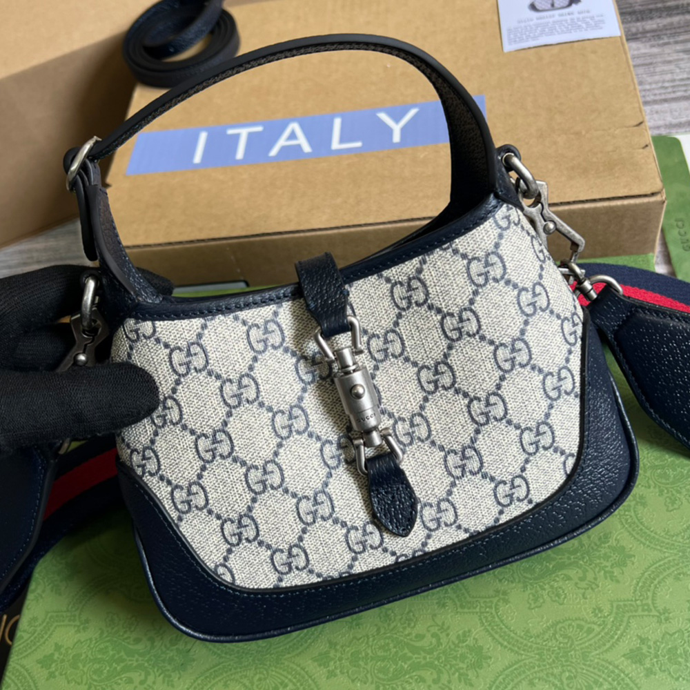 Gucci Jackie 1961 Canvas & Leather Shoulder Bags - Image 11