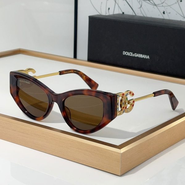 DOLCE & GABBAN DG Large Logo With Metal Mirror legs Sunglasses Top quality