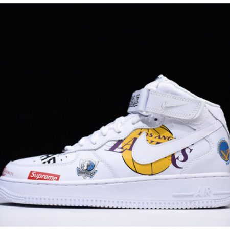 Supreme X Nike Air Force 1 Mid NBA Teams White Aq8017-100